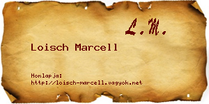 Loisch Marcell névjegykártya
